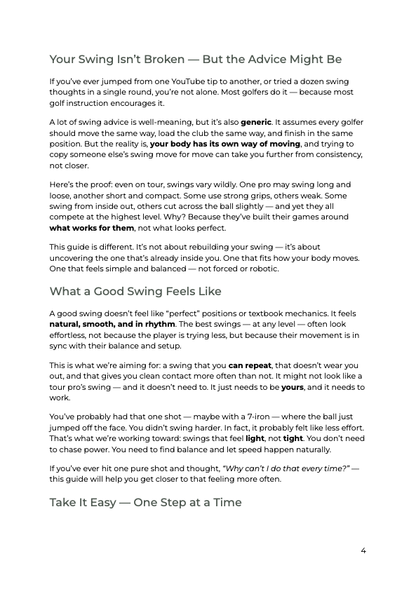 Fairway fixes - Find your swing